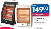 Safeway 2 Bar Quartz Heater-Each
