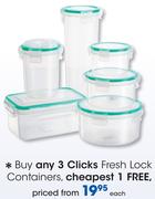 Clicks Fresh Lock Containers-Each