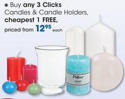 Clicks Candles & Candle Holders-Each
