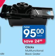 Clicks Multifunctional Black Grater-Each