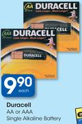 Duracell AA Or AAA Single Alkaline Battery-Each