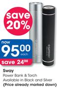 Sway Power Bank & Torch-Each