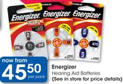 Energizer Hearing Aid Batteries-Per Pack