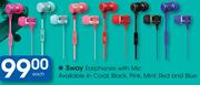 Sway Earphones With Mic-Each