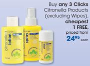 Clicks Citronella Products(Excluding Wipes)-Each