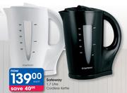 Safeway 1.7Ltr Cordless Kettle-Each