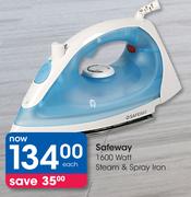 Safeway 1600 Watt Steam & Spray Iron