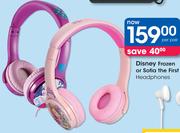 Disney Frozen Or Safia The First Headphones-Per Pair