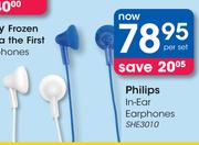 Philips In-Ear Earphones SHE3010-Per Set