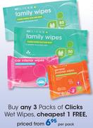 Clicks Wet Wipes Pack-Per Pack
