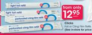 Clicks Foil Or Cling Film Refills-Each