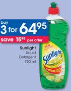 Sunlight Liquid Detergent-3x750ml
