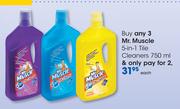 Mr Muscle 5 In 1 Tile Cleaners-750ml Each