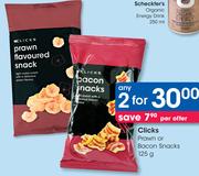 Clicks Prawn Or Bacon Snacks-2x125g