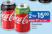 Coca Cola Cans-Any 2 x 330ml