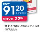 Herbex Attack The Fat-40 Tablets-Per Pack