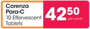 Corenza Para-C 10 Effervescent Tablets-Per Pack