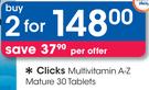 Clicks Multivitamin A-Z Mature-30 Tablets-2 Packs