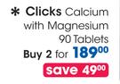 Clicks Calcium with Magnesium 90 Tablets-2 Packs