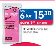 Clicks Energy Gel Sachet-6x10ml