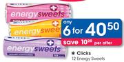Clicks 12 Energy Sweets-6 packs