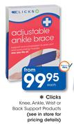 Clicks Knee, Ankle, Wrist Or Back Support Products-Each