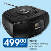Sway CD Radio with USB & Auxiliary Port POR1130