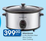 Kambrook 6Ltr Stainless Steel Slow Cooker Auto Cooking