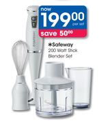 Safeway 200 Watt Stick Blender Set-Per Set