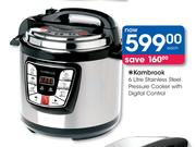 Kambrook 6Ltr Stainless Steel Pressure Cooker with Digital Control