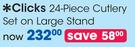 Clicks 24 Piece Cutlery Set On Large Stand-Per Set