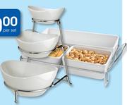 Clicks 3 Piece Porcelain Relish Set-Per Set