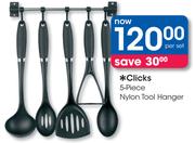Clicks 5 Piece Nylon Tool Hanger-Per Set
