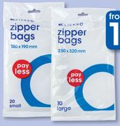 Clicks Zipper Bags Small-Per Pack