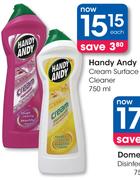 Handy Andy Cream Surface Cleaner-750ml Each