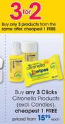 Clicks Citronella Products(Excl. Candles)-Each