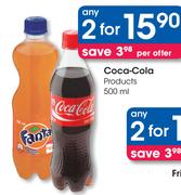 Coca-Cola Products-2x500ml