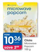 Clicks Microwave Popcorn-100g Each