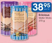 D.Licious Wafer Sticks-370g Per Tin