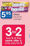 Clicks Square-Its Lozenges-Per Roll