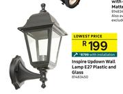 Inspire Updown Wall Lamp E27 Plastic & Glass 81483450