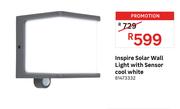 Inspire Solar Wall Light With Sensor Cool White 81473332