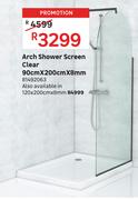 Arch Shower Screen Clear 90cm x 200cm x 8mm 81492063