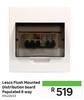 Lesco Flush Mounted Distribution Board Populated 8 Way 81422453  