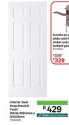 Interior Door Deep Mould 6 Panel White W813mm x H2032mm 81463280