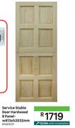 Service Stable Door Hardwood 8 Panel W813 x H2032mm 81461037    