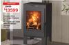  Eco Design Panadero Alina Fireplace Wood Burning Black 6.3KW 680mm x 360mm x 443mm 81463195