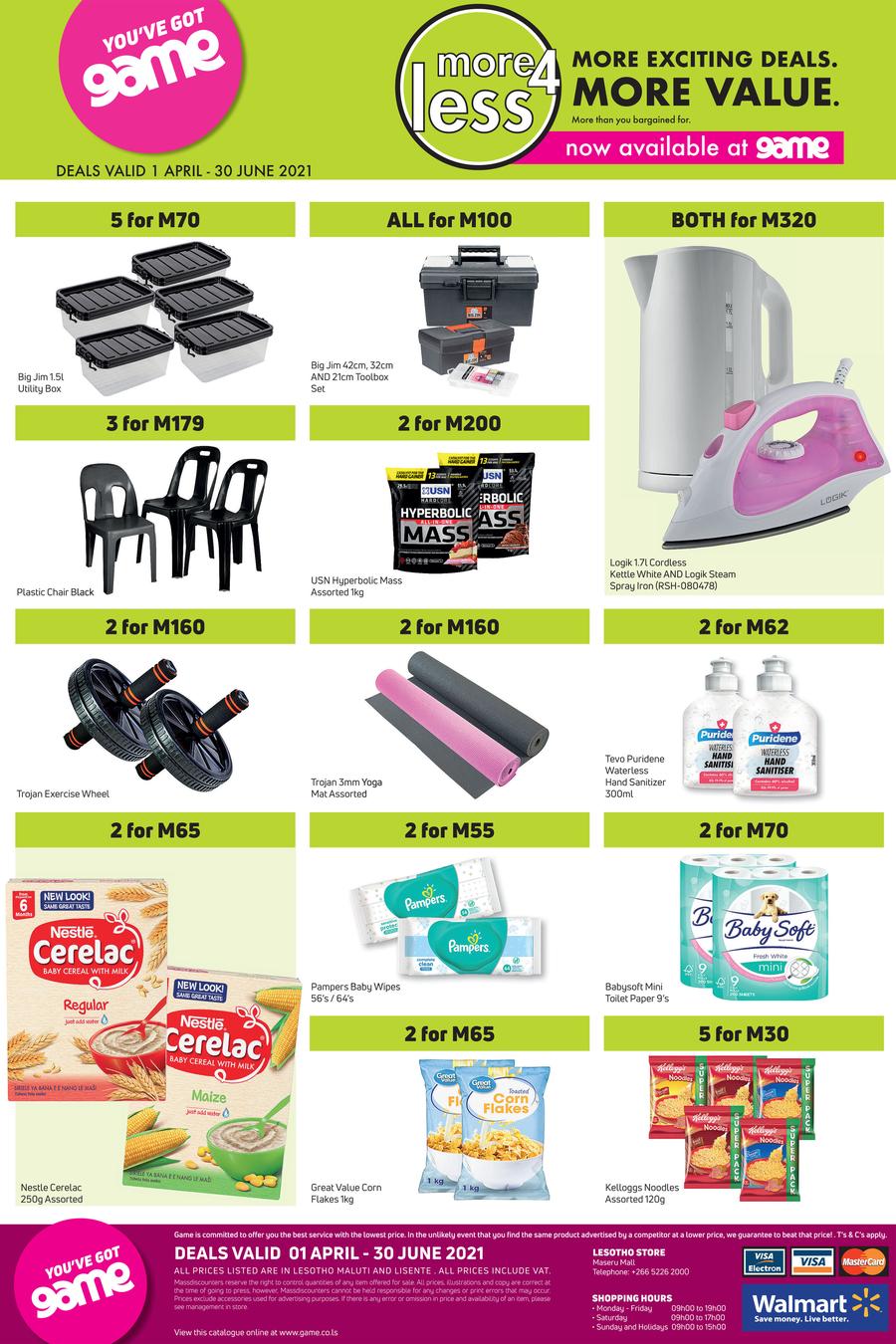 Game Lesotho : More 4 Less (1 April - 30 June 2021) — www.guzzle.co.za