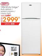 Defy 190L White Fridge