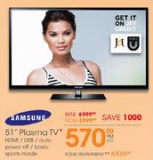  Samsung 51" Plasma TV 